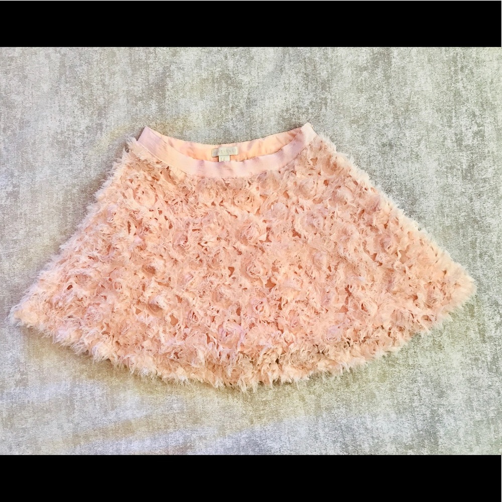Forever 21 fluffy rose skirt